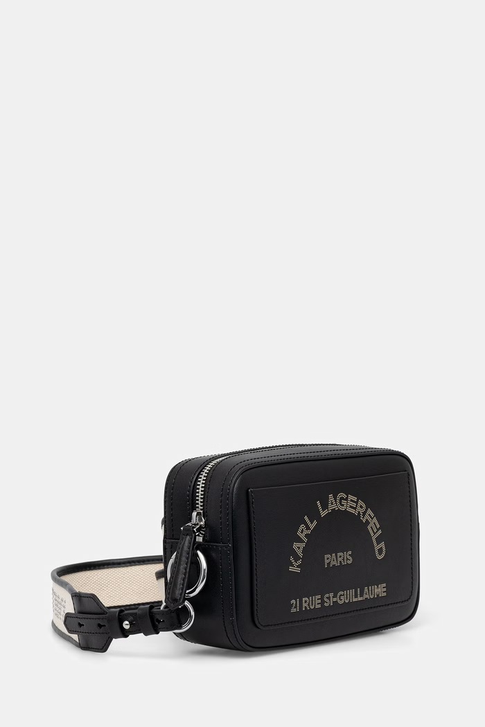 Karl Lagerfeld χιαστί γυναικεία δερμάτινη B3W30088 μαύρο AW26