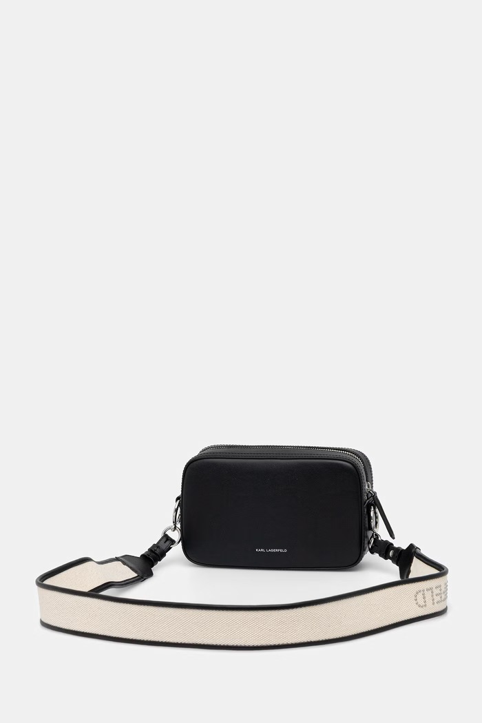 Accesorii Karl Lagerfeld geantă crossbody pentru femei din piele B3W30088 negru