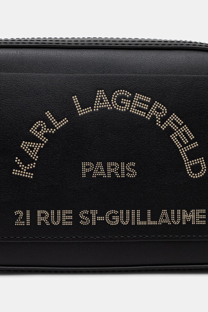 Karl Lagerfeld χιαστί γυναικεία δερμάτινη μαύρο B3W30088