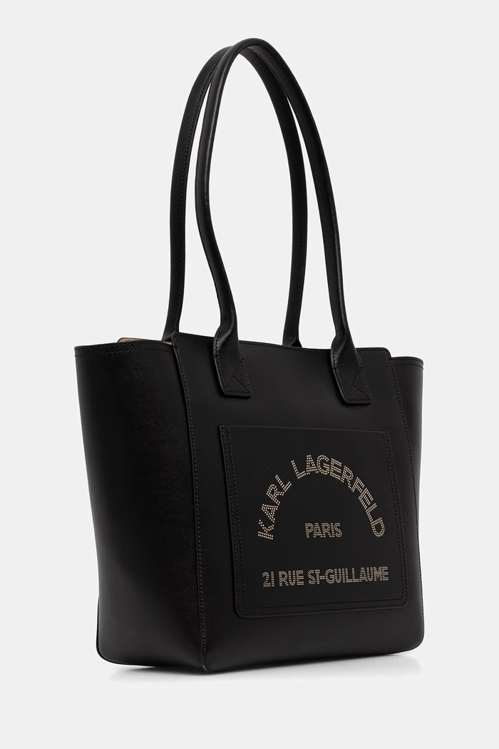 Karl Lagerfeld geantă shopper pentru femei din piele B3W30096 negru AW26