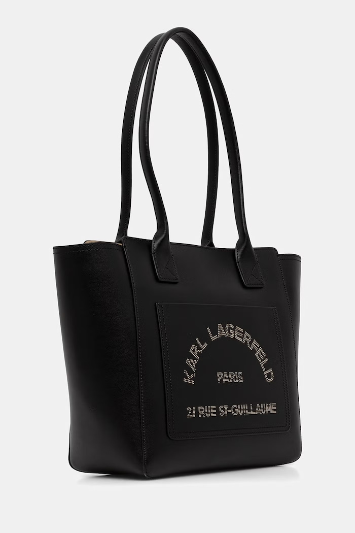 Karl Lagerfeld geantă shopper pentru femei din piele B3W30096 negru AW26