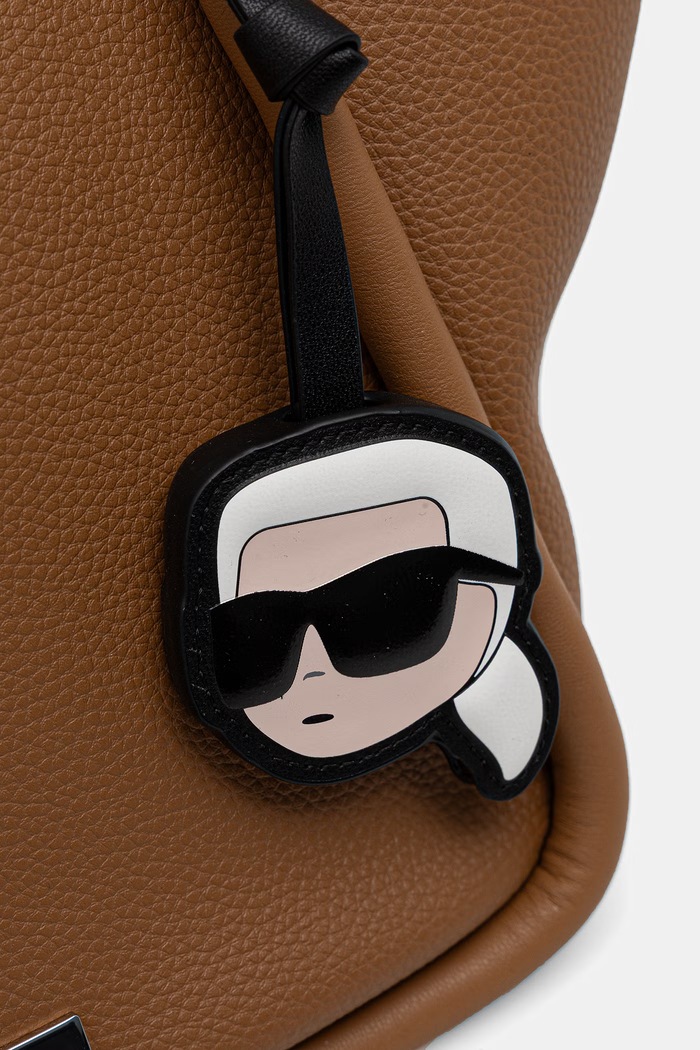 Karl Lagerfeld kabelka typu tote dámska z imitácie kože IKON hnedá B3W30116