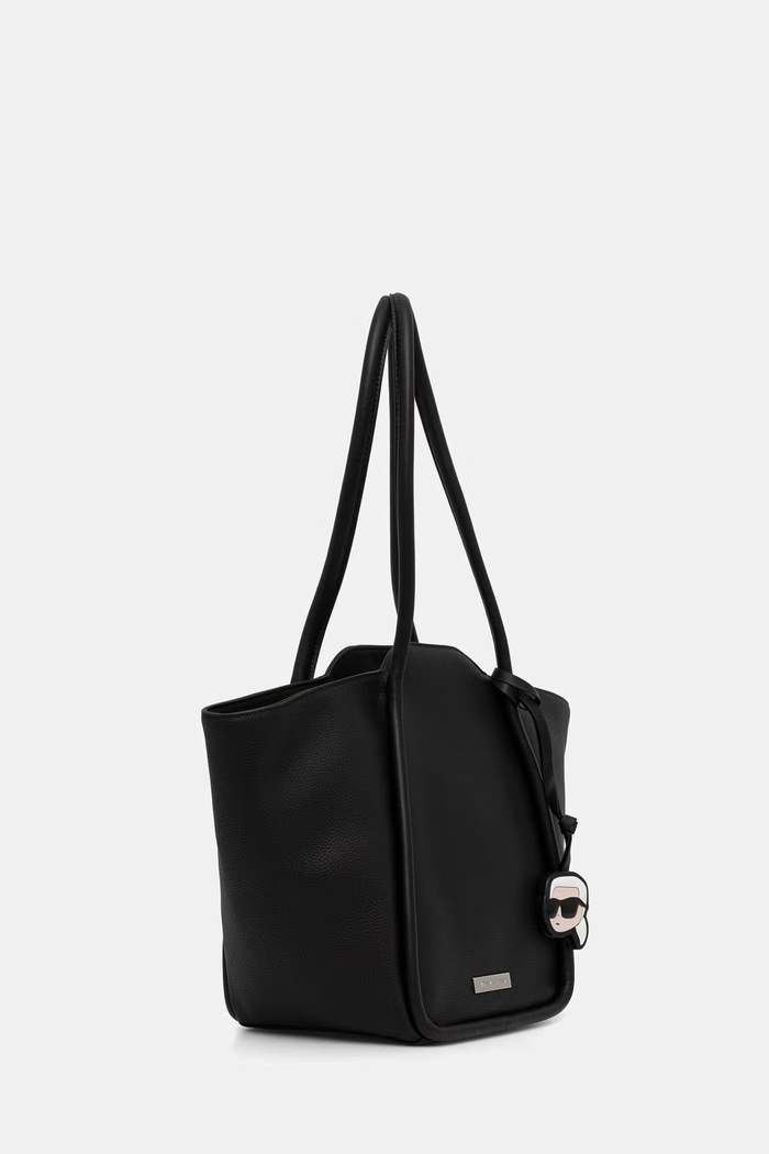 Karl Lagerfeld kabelka typu tote dámska z imitácie kože IKON B3W30116 čierna AW26