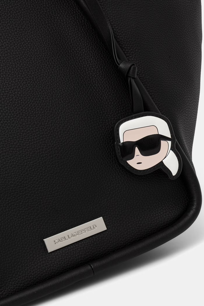 Karl Lagerfeld kabelka typu tote dámska z imitácie kože IKON čierna B3W30116