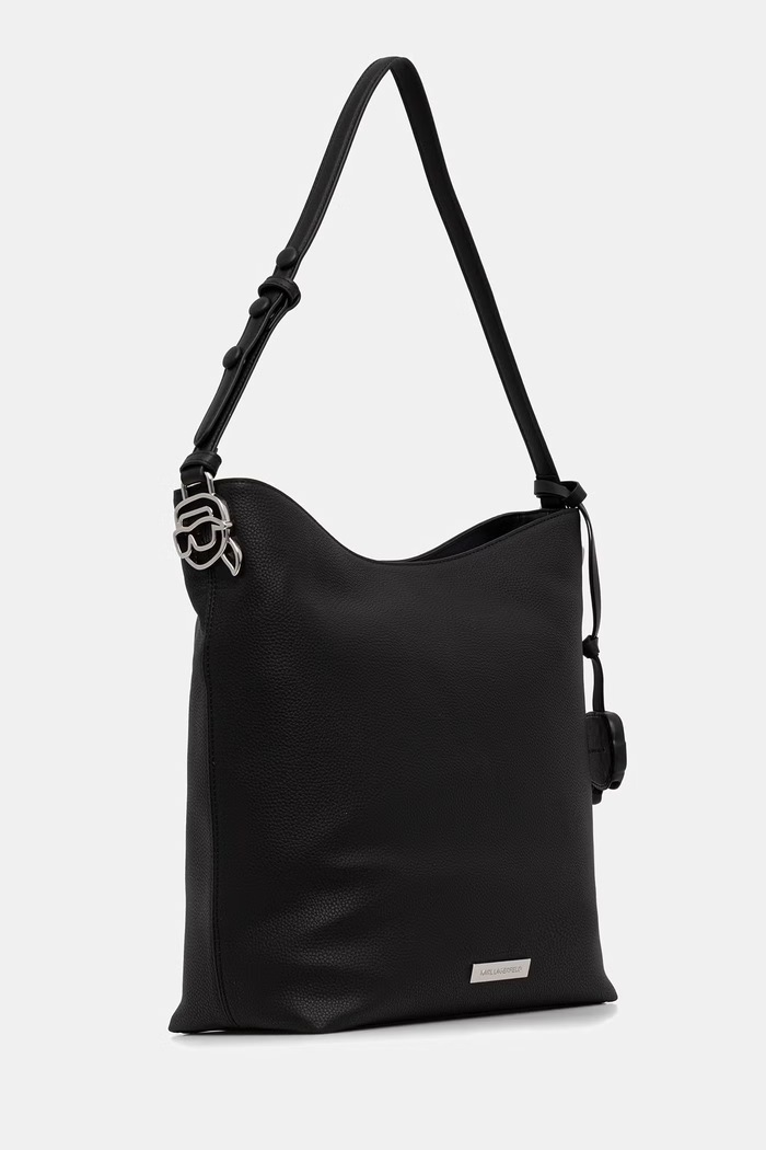 Karl Lagerfeld Hobo kabelka dámská z imitace kůže IKON B3W30123 černá AW26
