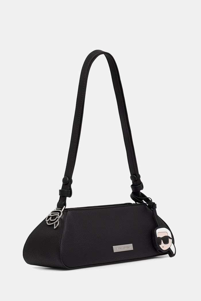 Karl Lagerfeld χιαστί γυναικεία από απομίμηση δέρματος IKON B3W30124 μαύρο AW26