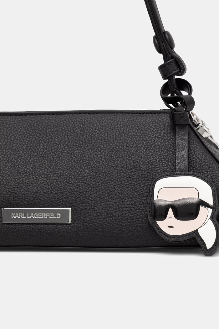 Karl Lagerfeld χιαστί γυναικεία από απομίμηση δέρματος IKON μαύρο B3W30124
