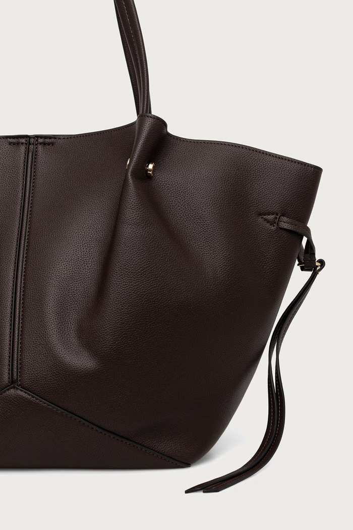 Accesorii Karl Lagerfeld Tote bag pentru femei cu imitație de piele K/PIERCED B3W30347 maro