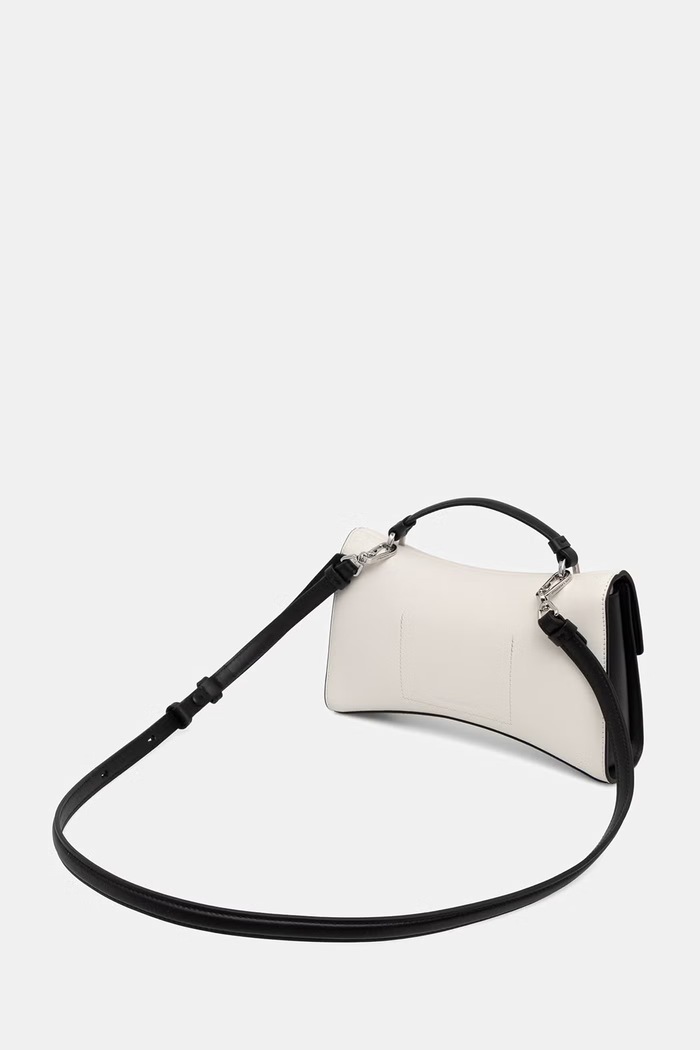 Doplnky Karl Lagerfeld kabelka typu baguette dámska kožená K/AUTOGRAPH B3W30317 čierna