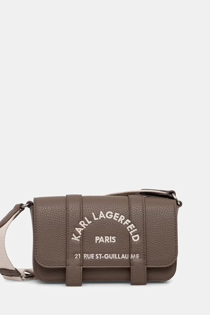 Karl Lagerfeld geantă crossbody pentru femei cu imitație de piele K/RSG maro B3W30342