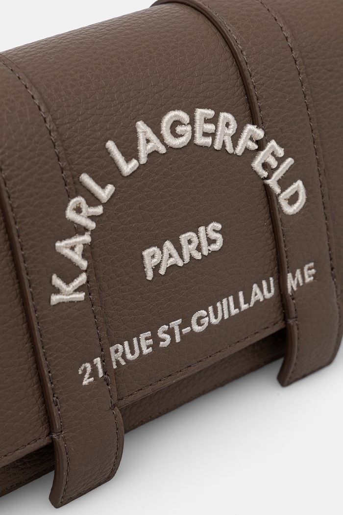 Karl Lagerfeld geantă crossbody pentru femei cu imitație de piele K/RSG B3W30342 maro