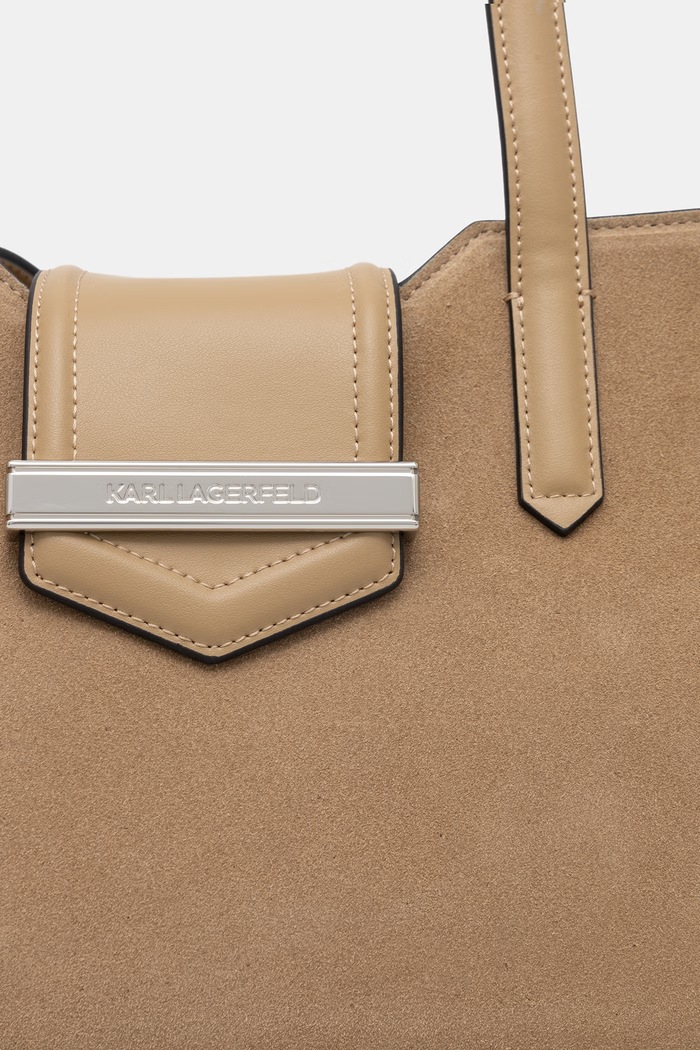Karl Lagerfeld kabelka typu shopper dámska semišová K/NOVA béžová B3W30321
