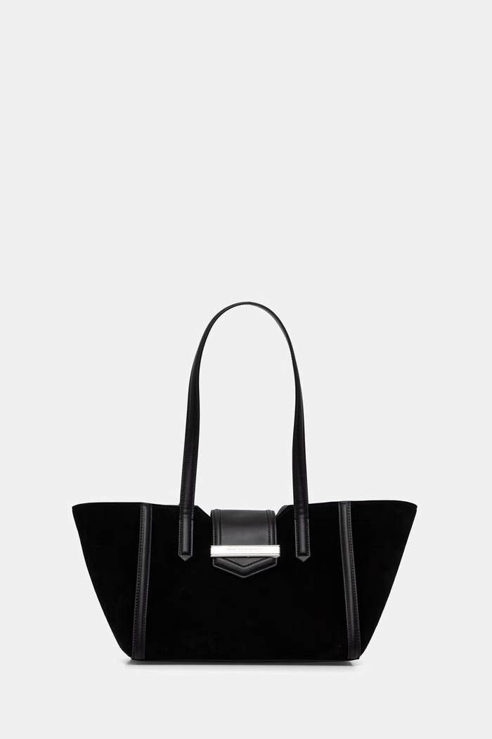 Karl Lagerfeld kabelka typu shopper dámska semišová K/NOVA čierna B3W30321