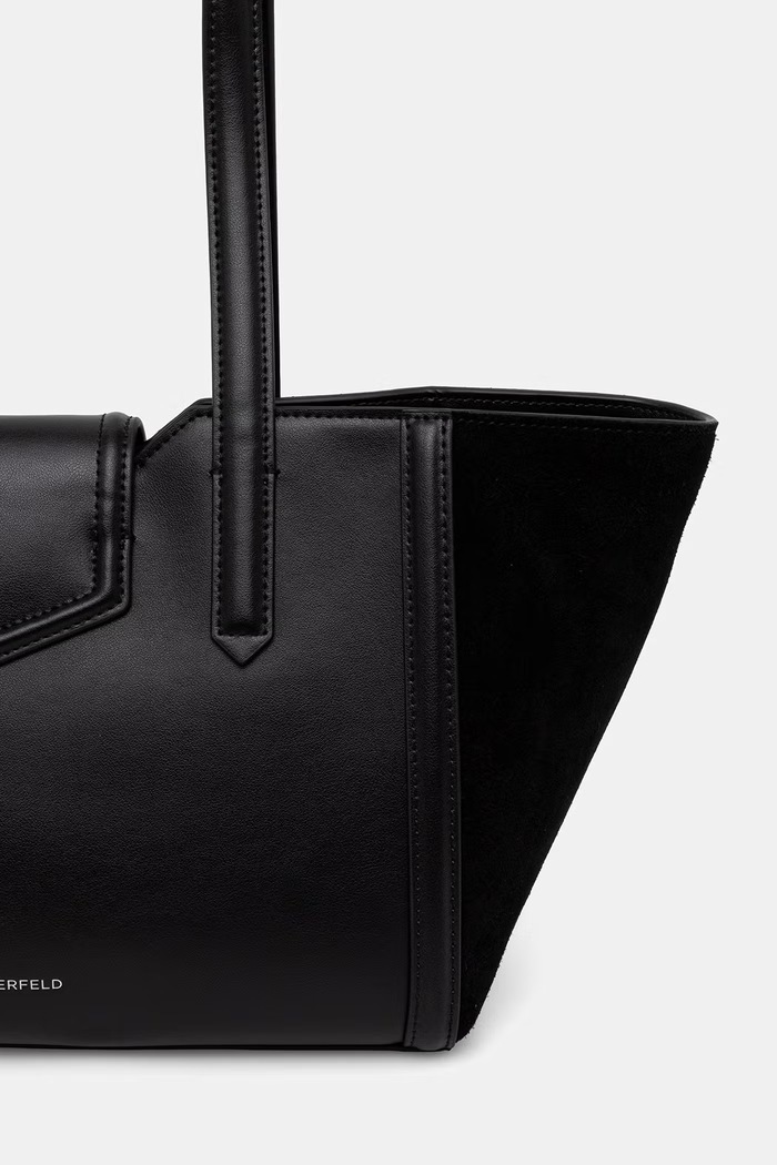 Doplnky Karl Lagerfeld kabelka typu shopper dámska semišová K/NOVA B3W30321 čierna