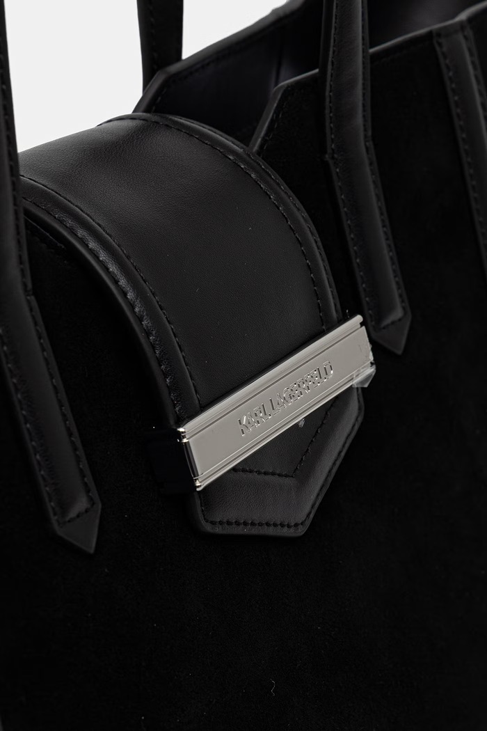 Karl Lagerfeld kabelka typu shopper dámska semišová K/NOVA čierna B3W30321