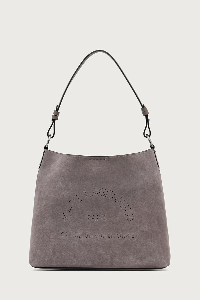 Karl Lagerfeld Geantă shopper pentru femei din piele întoarsă K/DAILY gri B3W30346