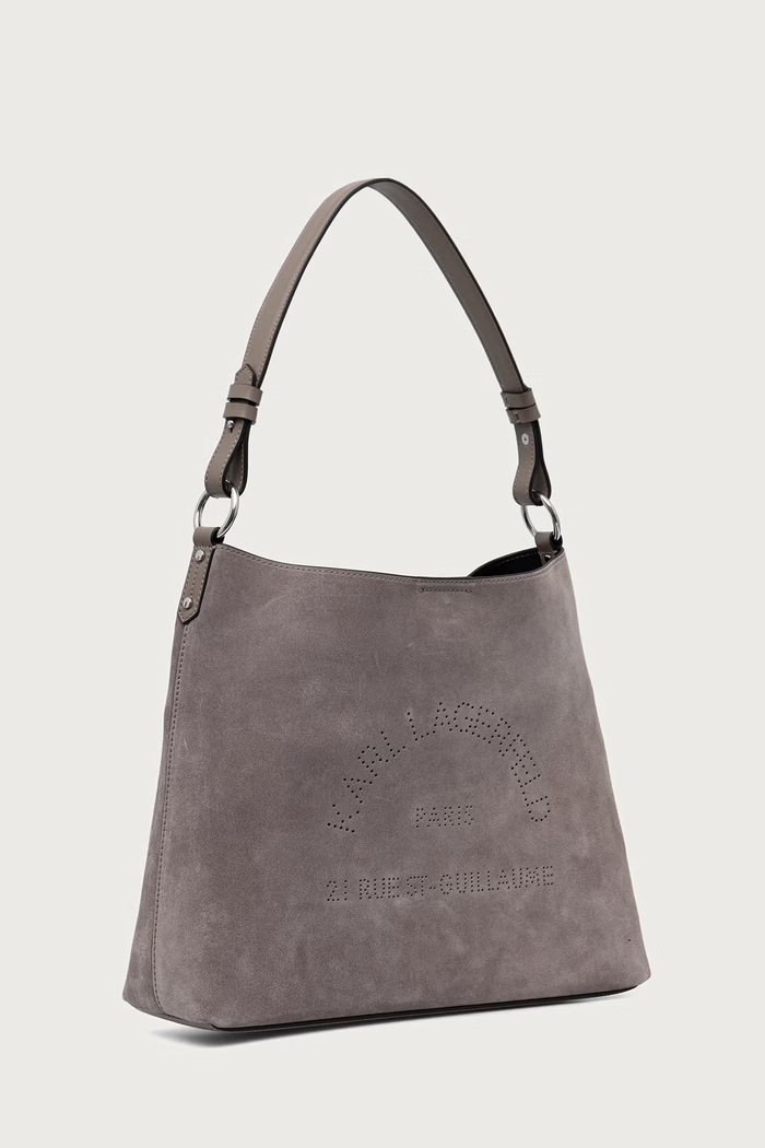 Karl Lagerfeld Geantă shopper pentru femei din piele întoarsă K/DAILY B3W30346 gri AW26