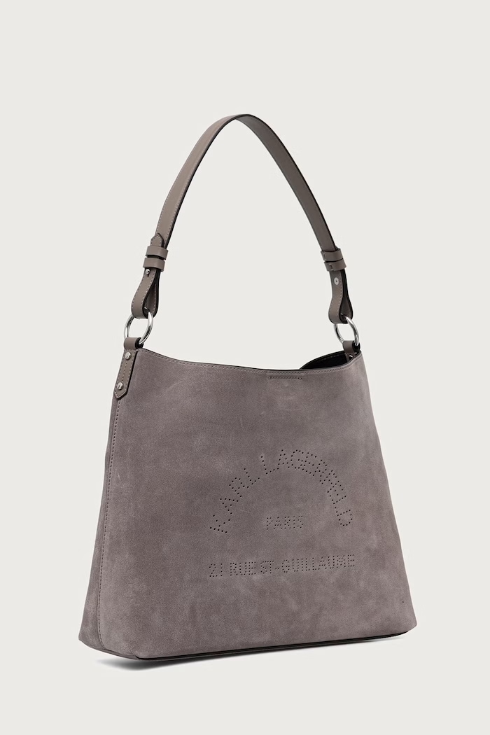 Karl Lagerfeld Geantă shopper pentru femei din piele întoarsă K/DAILY B3W30346 gri AW26