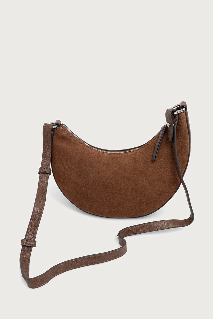 Akcesoria Pedro del Hierro Torebka crossbody damska zamszowa 1114758 brązowy