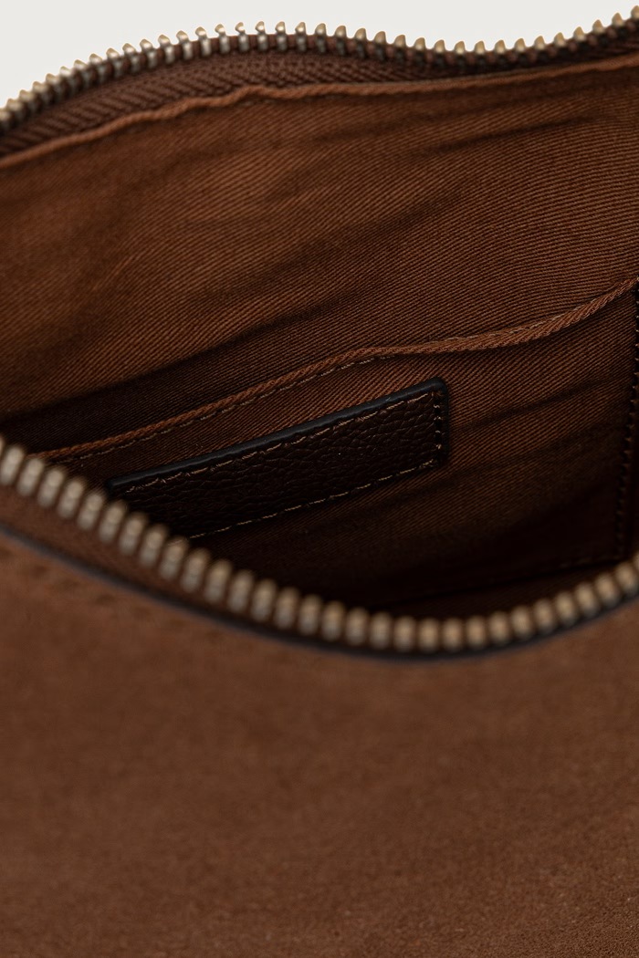 Torebka crossbody damska zamszowa Pedro del Hierro brązowy 1114758