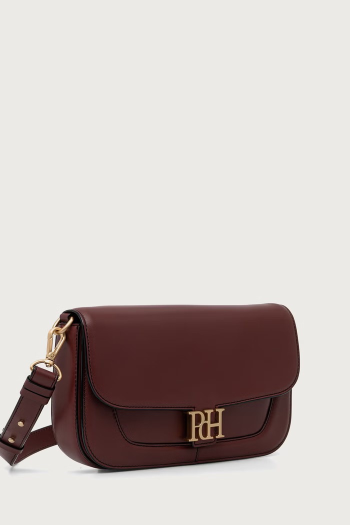 Pedro del Hierro Listonoszka damska skórzana 1114759 bordowy AW26