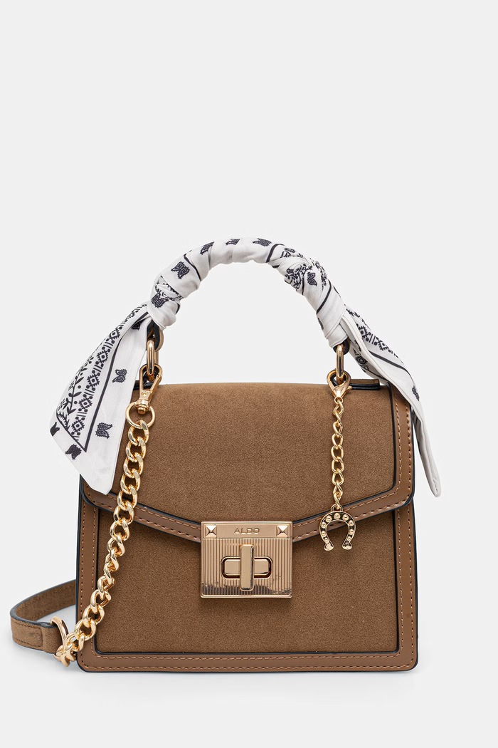 Aldo crossbody torba za žene od imitacije brušene kože CALOBAREL smeđa CALOBAREL.220