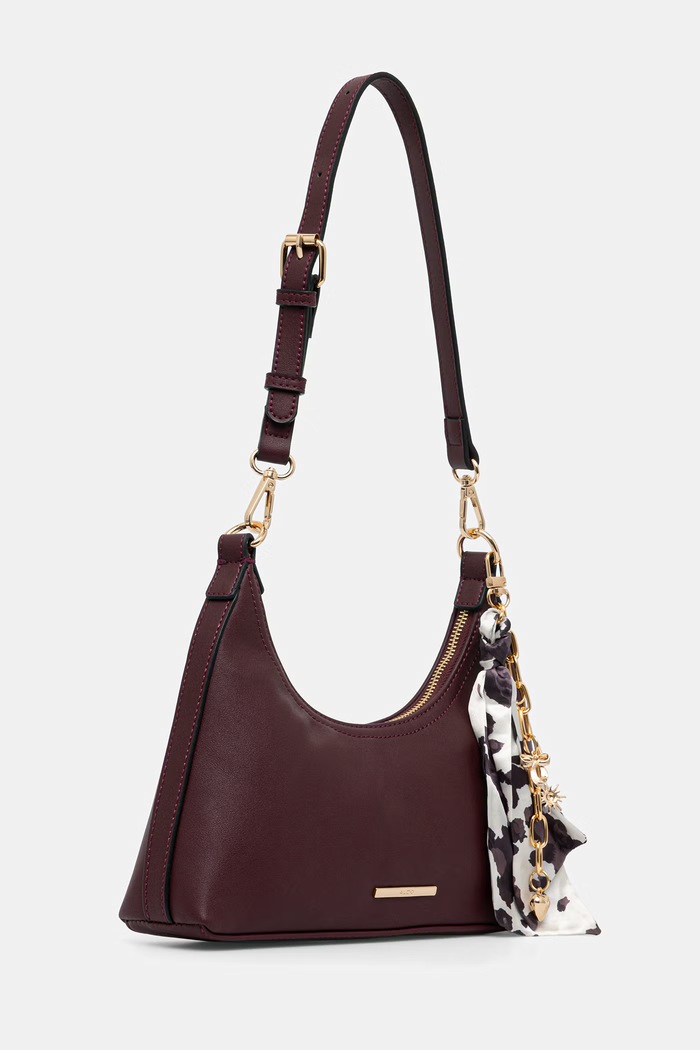 Aldo torebka hobo damska z imitacji skóry ENEDENTAR ENEDENTAR.601 bordowy AW26