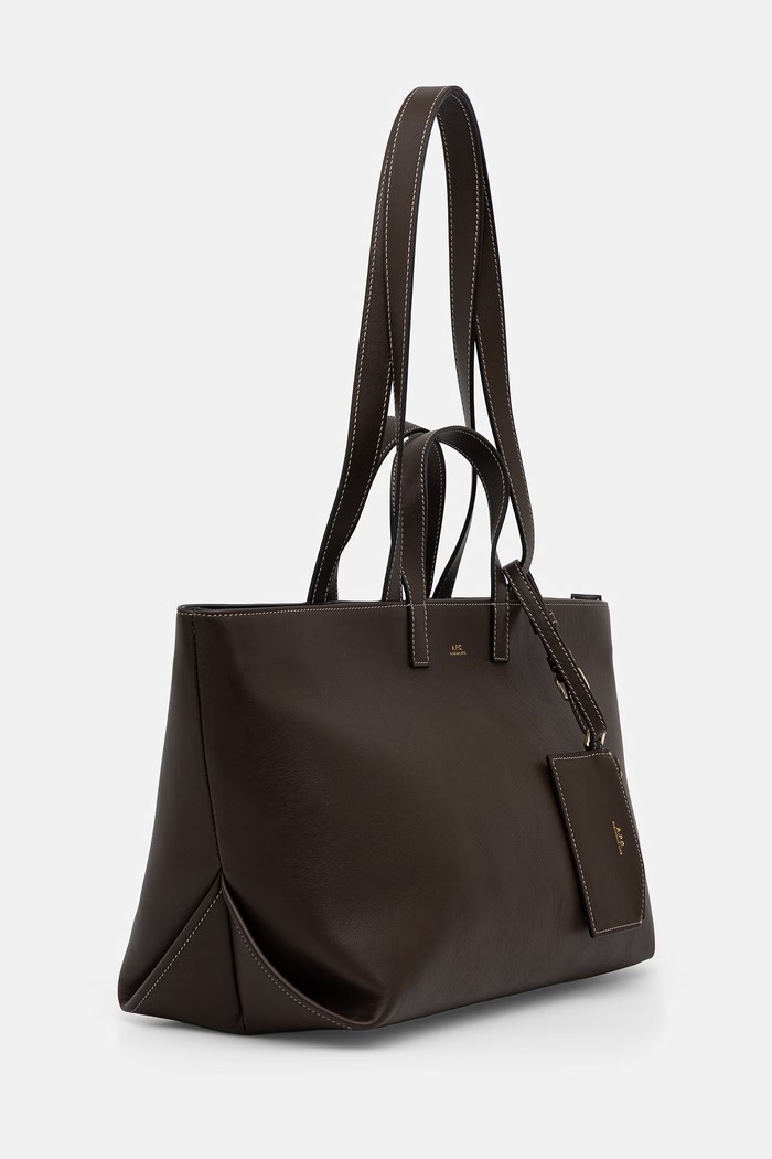 A.P.C. torebka shopper damska skórzana le drummer PXCEO.F67057 brązowy AW26