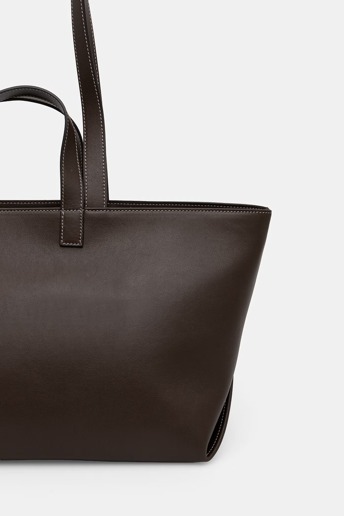 A.P.C. torebka shopper damska skórzana le drummer brązowy PXCEO.F67057