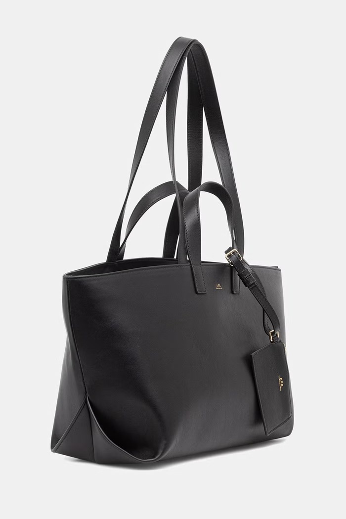 A.P.C. torebka shopper damska skórzana le drummer PXCEN.F67057 czarny AW26