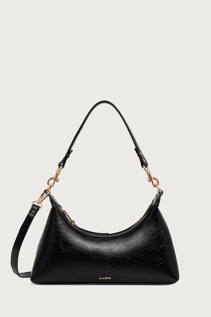 Aldo Torebka hobo damska z imitacji skóry INDIEA czarny INDIEA.001