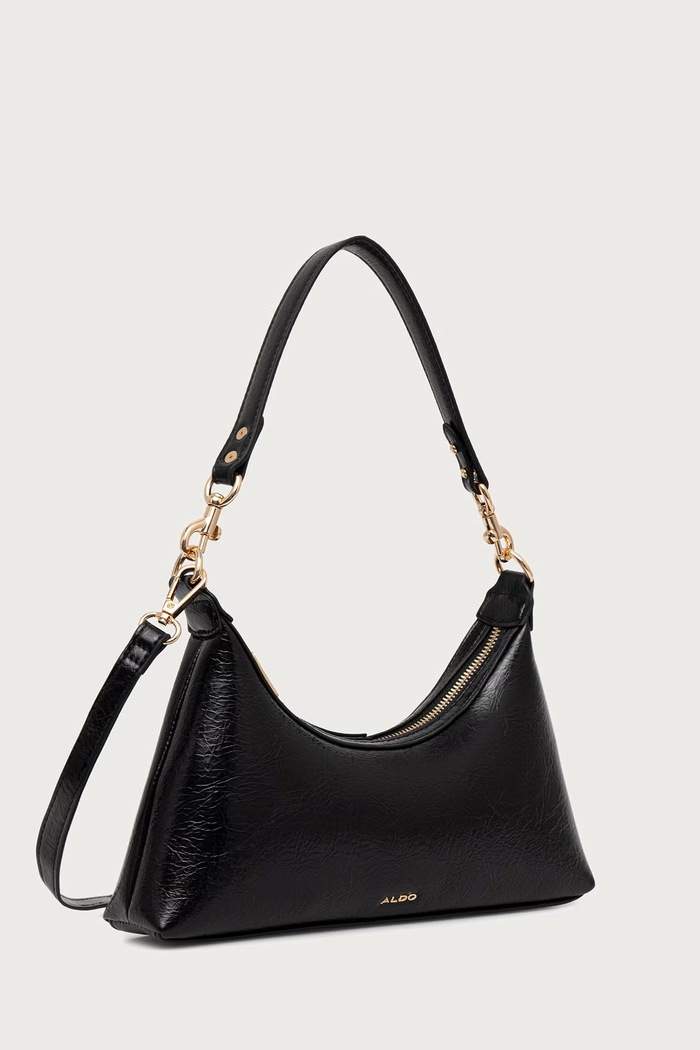 Aldo Torebka hobo damska z imitacji skóry INDIEA INDIEA.001 czarny AW26