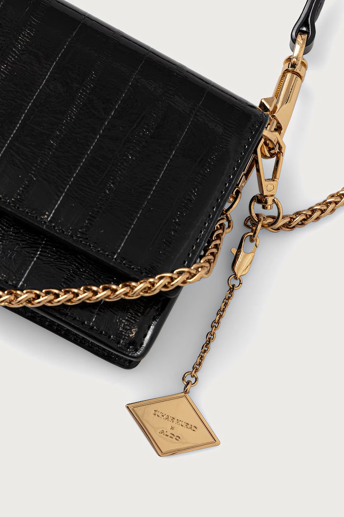 Borsa a tracollo da donna in pelle x ZUHAIR MURAD Aldo ZM.ALDO.04.001 nero