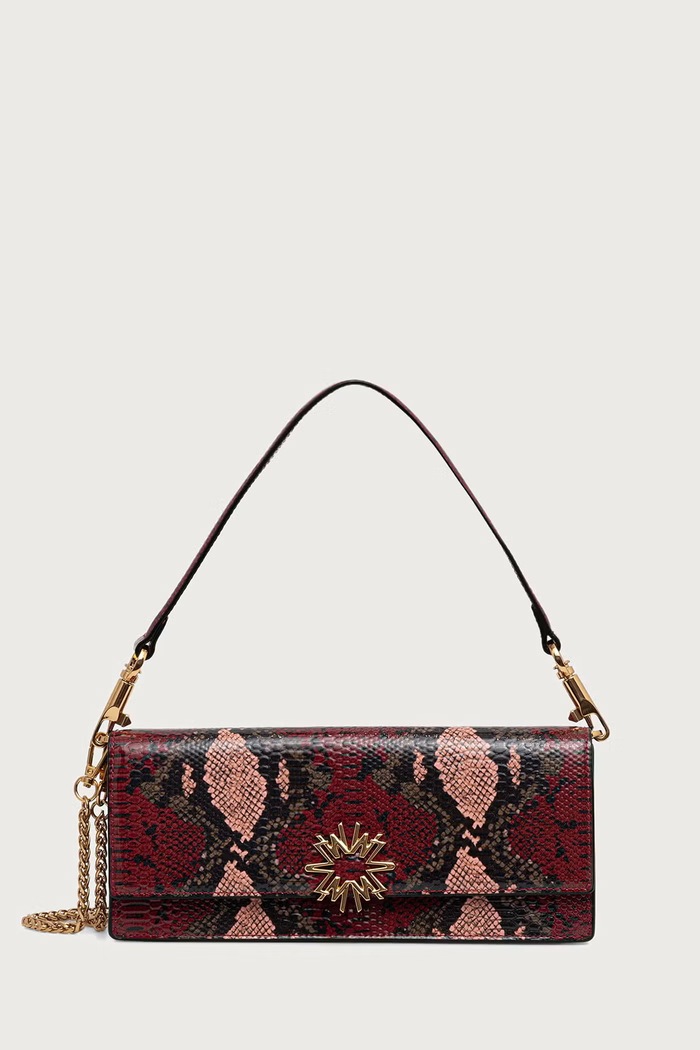 Aldo Torebka crossbody damska skórzana x ZUHAIR MURAD bordowy ZM.ALDO.04.978