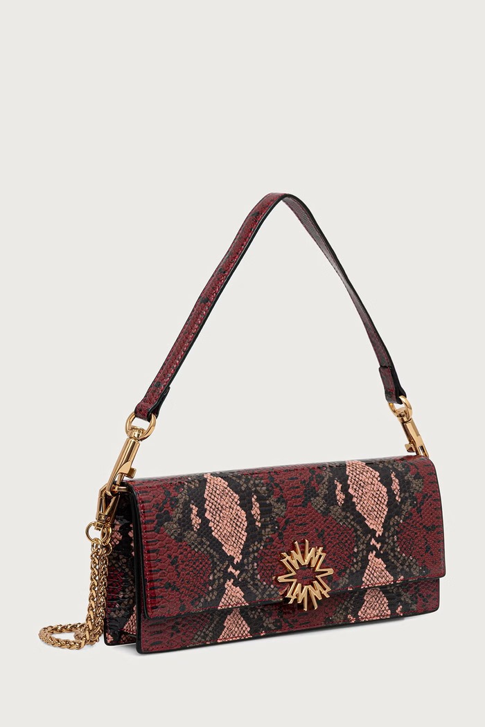 Aldo Torebka crossbody damska skórzana x ZUHAIR MURAD ZM.ALDO.04.978 bordowy AW26