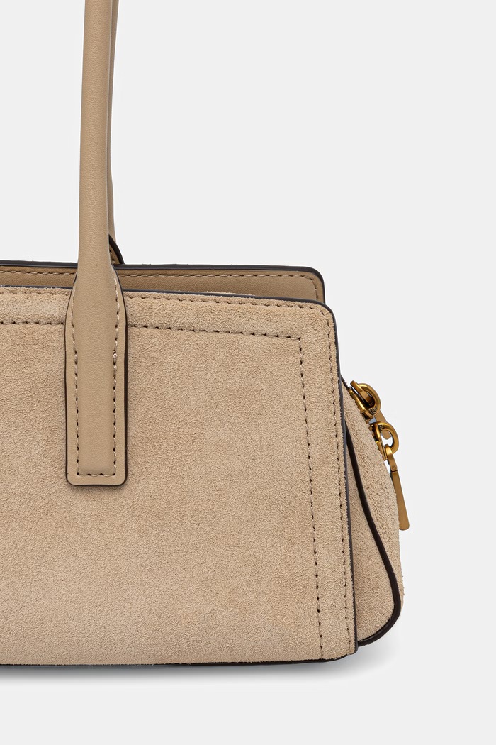 MICHAEL Michael Kors torebka bagietka damska zamszowa LAILA beżowy 30T6A9IT0S