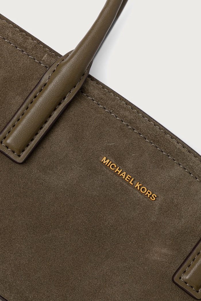 Torebka bagietka damska zamszowa LAILA MICHAEL Michael Kors zielony 30T6A9IT0S