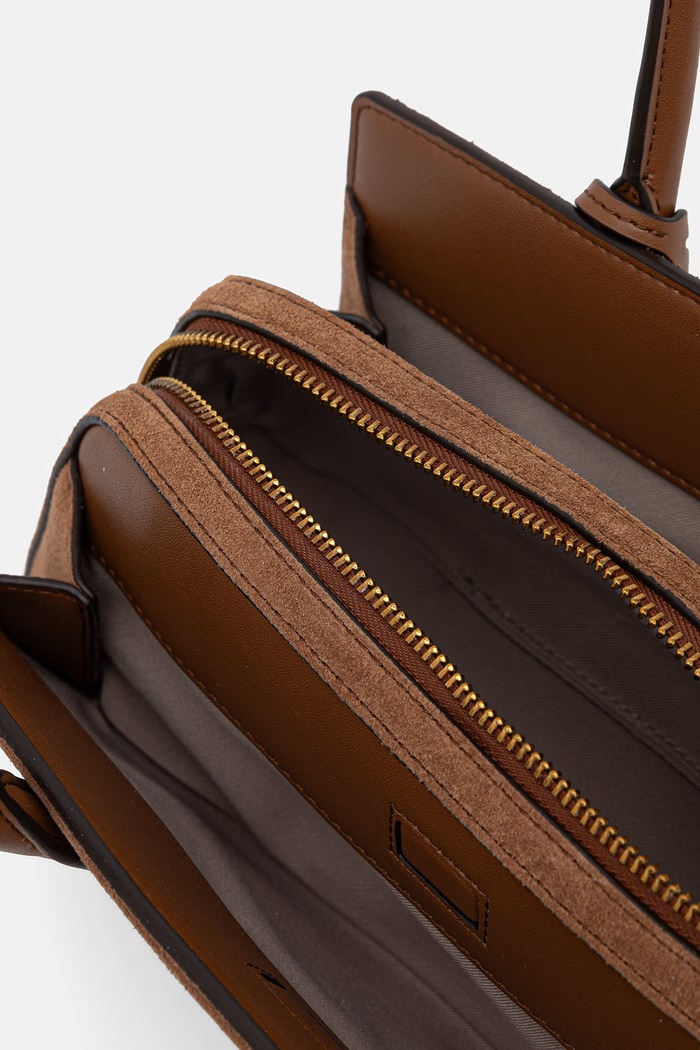 MICHAEL Michael Kors torebka bagietka damska zamszowa LAILA 30T6A9IT0S brązowy