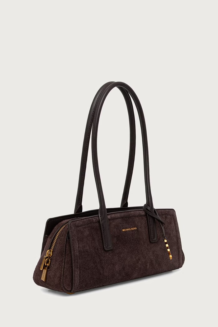 MICHAEL Michael Kors Torebka bagietka damska zamszowa LAILA 30T6A9IT0S brązowy AW26