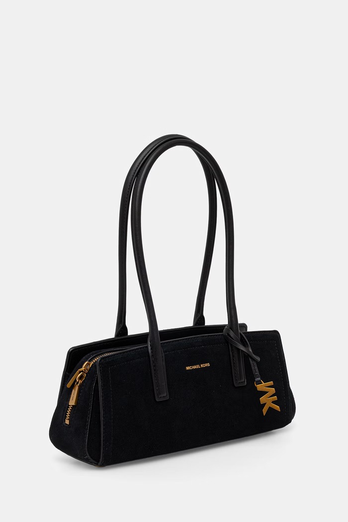 MICHAEL Michael Kors torebka bagietka damska zamszowa LAILA 30T6A9IT0S czarny AW26