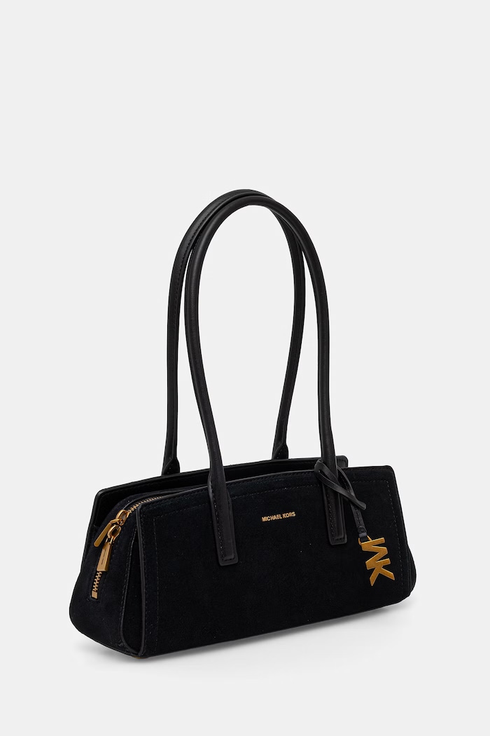 MICHAEL Michael Kors torebka bagietka damska zamszowa LAILA 30T6A9IT0S czarny AW26
