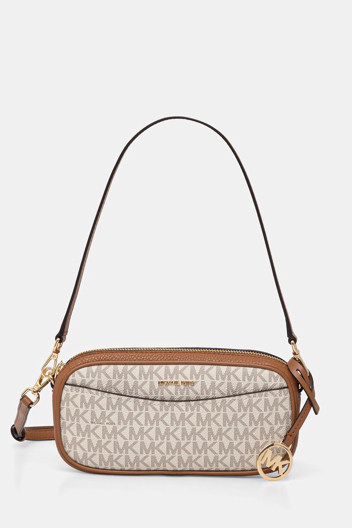 MICHAEL Michael Kors crossbody kabelka dámska z imitácie kože May béžová 32T6GX5C1B