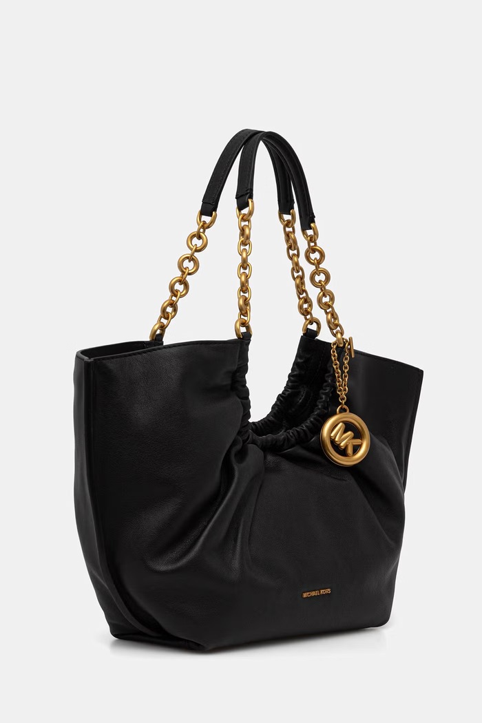 MICHAEL Michael Kors torebka tote damska skórzana Indie 30T6A50T5L czarny AW26