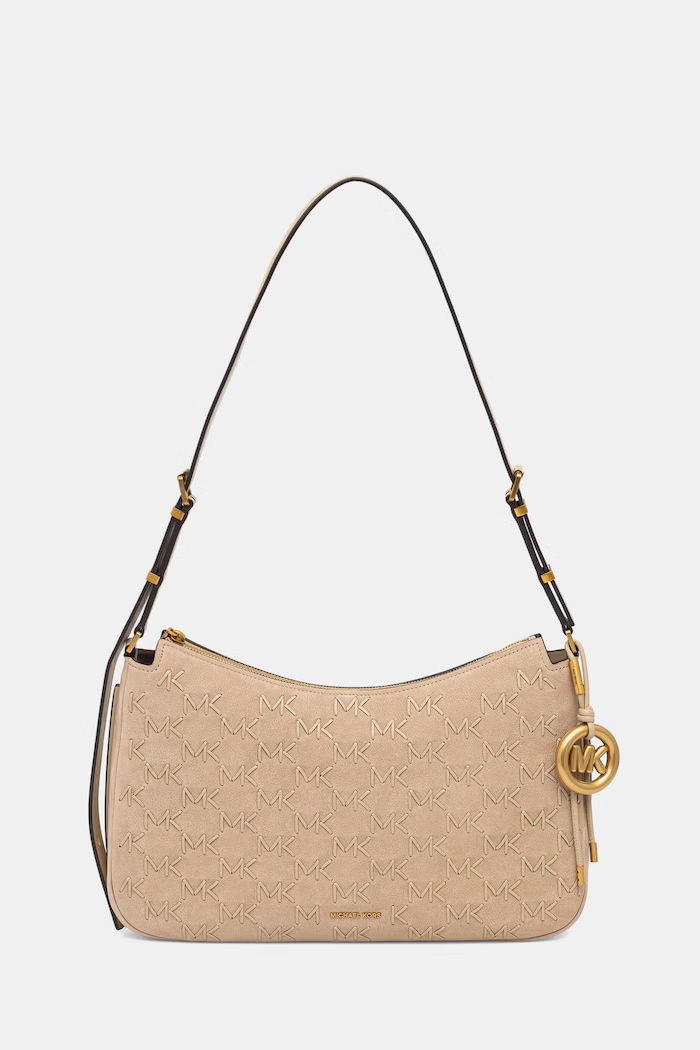 MICHAEL Michael Kors torebka crossbody damska skórzana Nolita beżowy 30T6AY5L2U