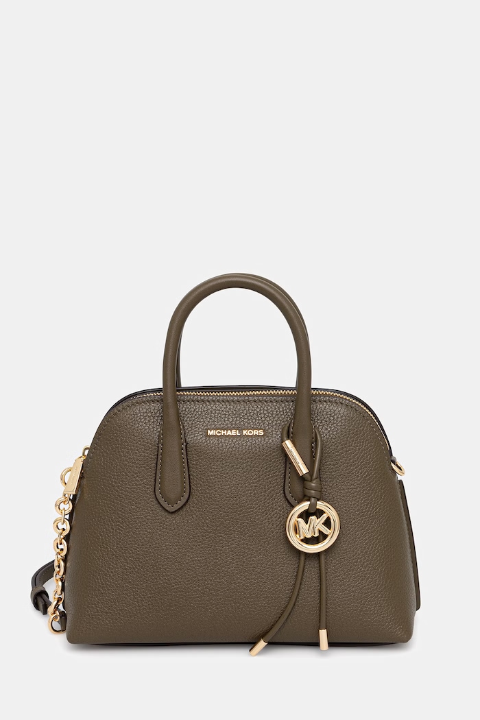 MICHAEL Michael Kors чанта дамска от кожа Freddie зелен 30T6GX4S2L