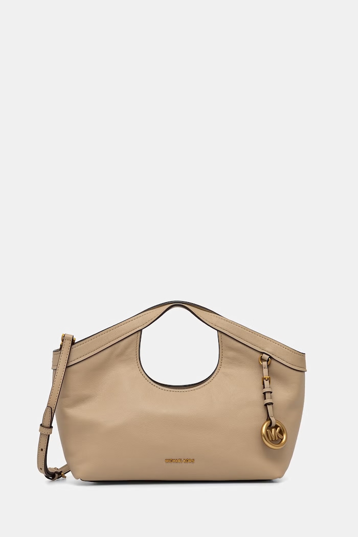 MICHAEL Michael Kors torebka crossbody damska skórzana Haddie beżowy 32T6AX6C2L