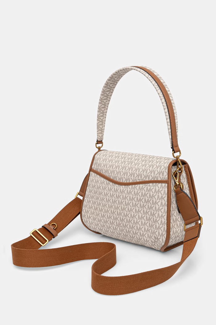 Akcesoria MICHAEL Michael Kors torebka crossbody damska z imitacji skóry Holmes 30T6AX3M2B beżowy