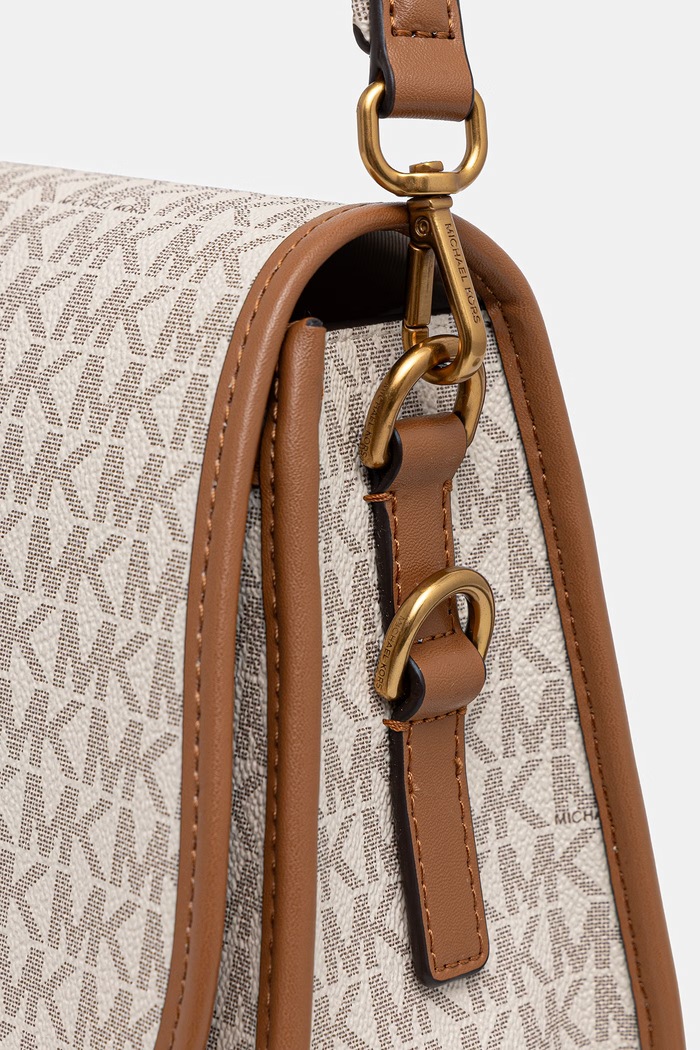 MICHAEL Michael Kors torebka crossbody damska z imitacji skóry Holmes beżowy 30T6AX3M2B