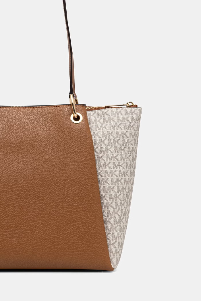 Akcesoria MICHAEL Michael Kors torebka shopper damska z imitacji skóry May 30T6GX5T7B beżowy