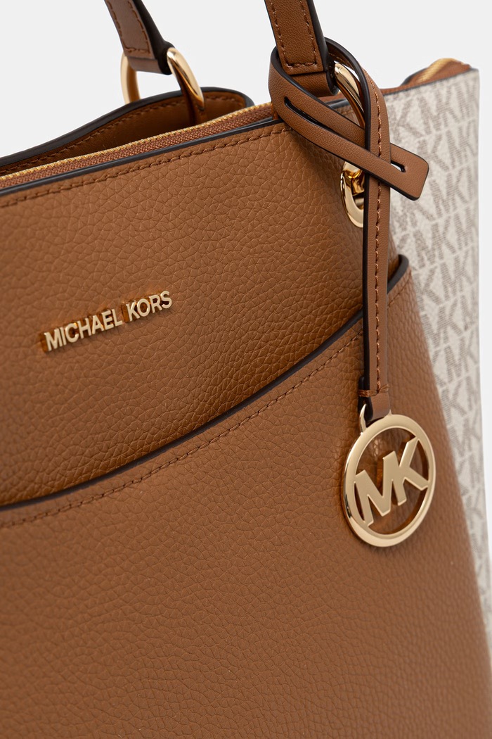 MICHAEL Michael Kors torebka shopper damska z imitacji skóry May beżowy 30T6GX5T7B